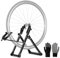 LIROPAU Zentrierständer für Fahrradräder, Faltbarer Zentrierständer Montageständer Geeignet für Mountainbikes, Rennräder, Fahrräder, aus Metall, Schwarz