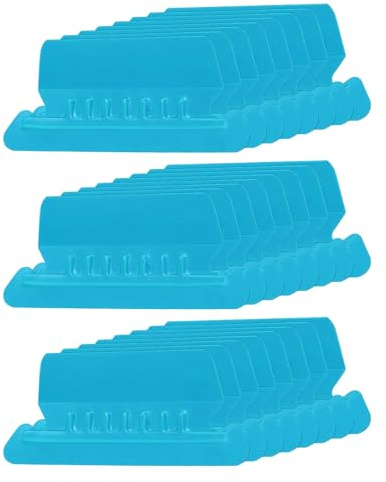 PATIKIL Etiquettes Pour Classeurs 3 Pouces 24 Étiquettes À Onglets Avec Intercalaires En Plastique Transparent Pour Classeurs À suspendu Identification Rapide Organisateur Fente Bleue