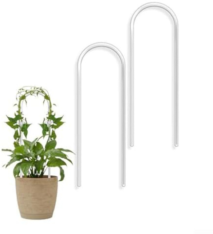 2 enrejados acrílicos para interiores, enrejado transparente en forma de U, soporte para plantas trepadoras, enrejado pequeño para plantas de interior, para hiedra de vid Hoya Pothos