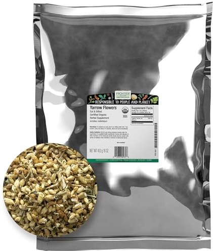 Organic Cut & Sifted Yarrow Herb, 16 oz (453 g)