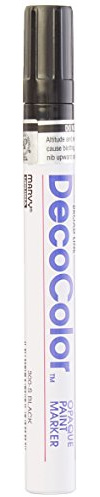 UCHIDA 300-C-1 Marvy Deco Color Broad Point Paint Marker, Black 7.25 x 1.88 x 0.5