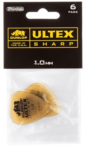 Jim Dunlop 433P1.0 Ultex Sharp Player Pack (Pack of 6)