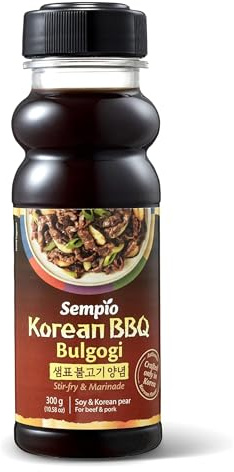 Sempio Korean Bulgogi Marinade Sauce (300g) - Authentic Sweet & Savory Flavor. Ideal for Korean BBQ, Ribs, Meat & More