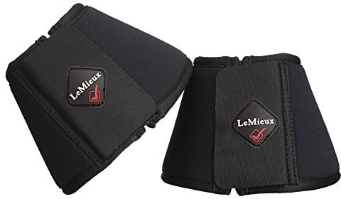 LeMieux Soft Shell Overreach Horse Boots - Protective Gear and Training Equipment - Equine Boots, Wraps & Accessories (Black - Medium)