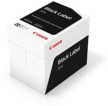 Canon Black Label Zero A4-Papier 80 g/m² - 2.500 Blatt Kopierpapier FSC (107µm Dicke, 162 Weißgrad, CO2 neutral) (2.500 Blatt)