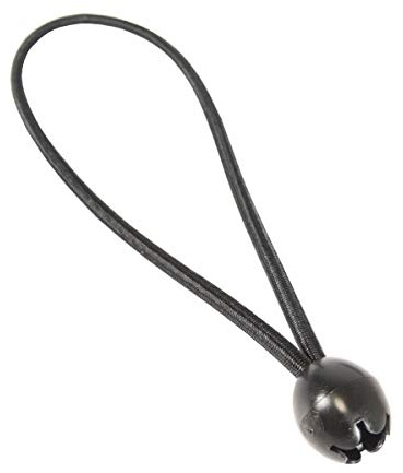 25 Pieces Elastic with Ball 180mm Ø 6mm Black | Expander Slings Rubber Ropes Tarpaulin tensioners Rubber Loops | Clamping Attachment with Universal Application