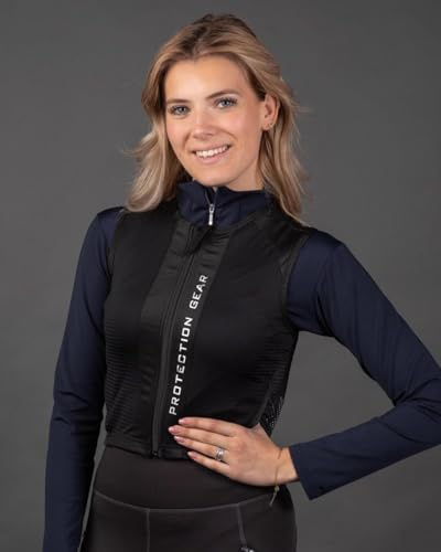 Amesbichler Reitsport Adult Horse Riding Back Protector Vest, Black