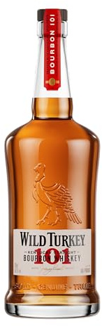 Wild Turkey 101 Kentucky Bourbon Whiskey - kräftiger Whiskey aus den USA - pur, on the rocks oder für Cocktails - 50,5% Vol. Alkohol - 1 x 0,7 l