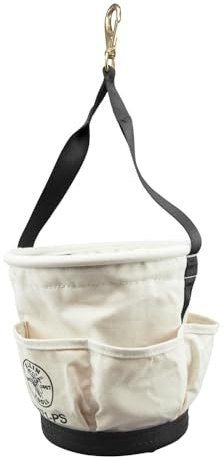 Klein Tools 5171PS Seau mural conique robuste 4 poches Beige/beige