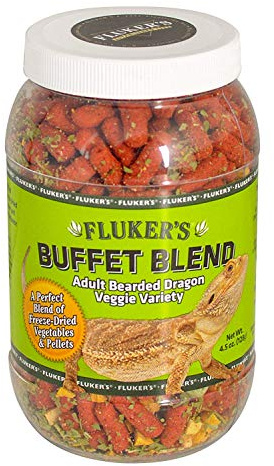 Fluker's Buffet Blend Adult Bearded Dragon Veggie Variety Diet, 4.5 oz (76042)