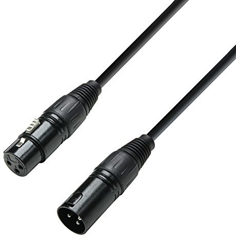 Adam Hall 3 Star Series 0.5m XLR Male to XLR Female DMX Cable