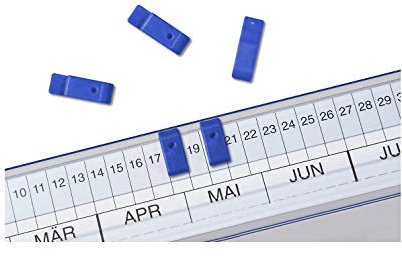 100 Signal-Aufstecker blau für EICHNER Visimap/Personalhefter Typ2&3