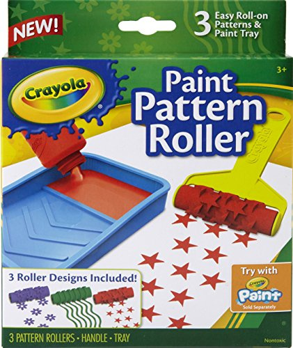 Crayola 3 Paint Pattern Roller - rodillos de pintura para niños (Multicolor, Niño/niña, Caja) , color/modelo surtido