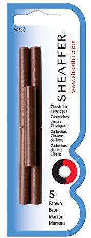 Sheaffer Classic Ink Cartridges Brown pk of 5