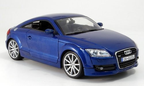 Audi TT Coupe, blau, Modellauto, Fertigmodell, Mondo Motors 1:18