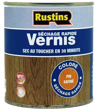 Rustin's (VSPI500) – lasyr och lack för trä – inomhus – snabbtorkande – tall – sidenmatt – 500 ml – 15 m²/L