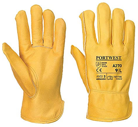 Portwest Classic Driver Handschuh, Größe: L, Farbe: Tan, A270TARL