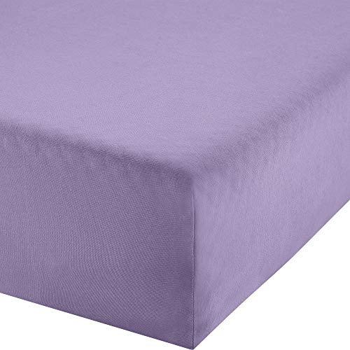 Erwin Müller Boxspringbett-Spannbettlaken Freising Elasthan-Jersey-Stretch - Flieder Größe 140x200 cm - 160x220 cm - dehnbar, antipilling, bügelfrei, Rundumgummi