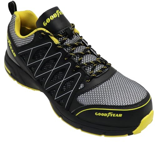GOODYEAR Gyshu1502 säkerhetsskor för män, 36 EU, Svart (svart/gul)