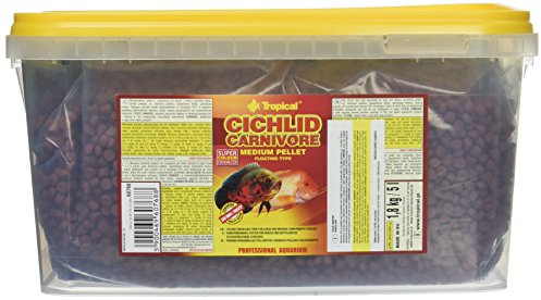 CICHLID CARNIVORE MEDIUM PELLET 5L / 1,8kg - Mangime altamente proteico con astaxantina per Ciclidi carnivori