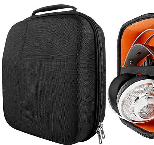 Custodia per cuffie Geekria Shield compatibile con AKG K240, K92, K712 Pro, K702, K701, N90Q, M220, K553 e altro – custodia da viaggio rigida sostitutiva con porta cavi (Nero)