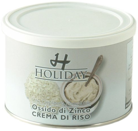 HOLIDAY CERA DEPILATORIA LIPOSOLUBILE - CREMA DI RISO ML. 400 ALL'OSSIDO DI ZINCO