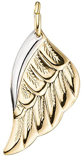 Jobo Damen-Anhänger Engelsflügel aus 8 Karat 333 Gold Bicolor