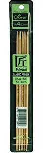 Clover Takumi 7-Inch Double point, Size 4,Pack of 5