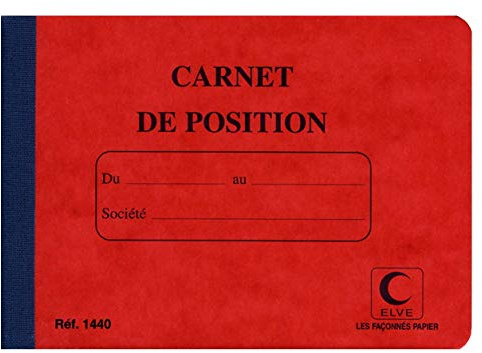 ELVE - 1440 - Carnet de position 11 x 15,6 cm - 80 Pages - Assorties aléatoire