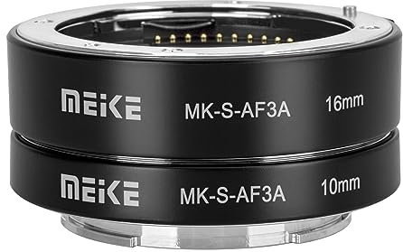 Meike MK-S-AF3-A tubo de extensión automático Macro adaptador para Sony NEX de montura de lente A7 A7R NEX-5R NEX-7