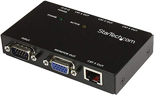 StarTech.com ST1214T VGA Over CAT5 Video Extender, VGA Extender, 450 ft (150 m), 4-Port