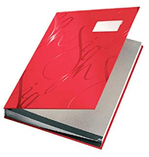 Leitz 57450025 Unterschriftsmappe Design, 18 Fächer, rot