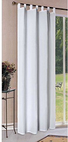 Gardinenbox 1er Set Vorhang Blickdicht Matte unifarbene Gardine mit Schlaufen. Aus edlem Microsatin Micofaser-Gewebe., 225x140, Weiß, 20400