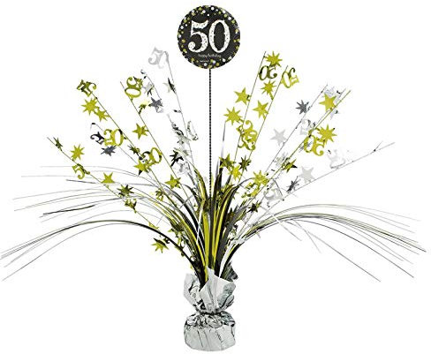 (PKT) Adult Gold Celebration 50th Centerpiece Spray