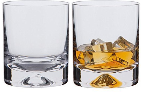 Dartington Crystal TU10/4/P - Crystal Dimple Old Fashioned Whisky Glasses, Set of 2