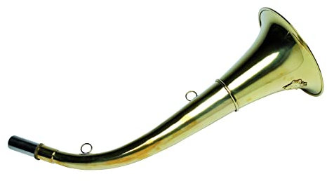 JANUEL - Corne d'Appel Laiton à Pavillon de Chasse 50cm Decor Sanglier