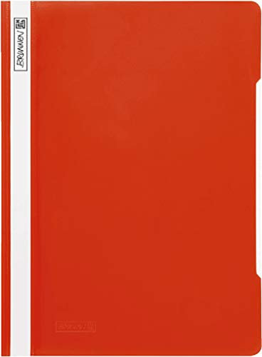 Brunnen 102011020 Schnellhefter (A4, aus PVC, glasklares Deckblatt) rot