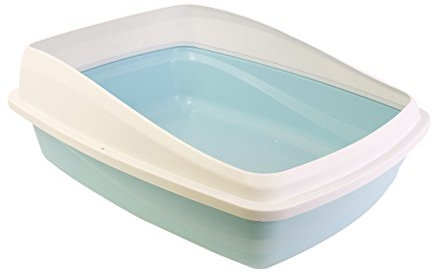 Catit Katzentoilette mit Rand, 43 x 57 x 19cm, blau/grau