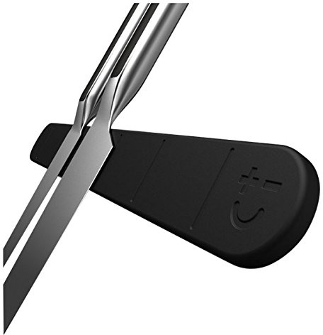 Kniv, magnetlist/magnetisk knivhållare, knivlist, mjuk touch – 30 cm, för 5 knivar, olika färger – ger tillräckligt med utrymme för att fästa 5 knivar, färg: svart