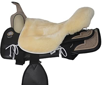 Engel Germany Cubierta de Silla de Montar Western Piel de Cordero (Montar a Caballo, Western) Natural (Sabez 2)