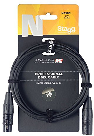 Stagg 21345 10 m Professional DMX Cable - Black