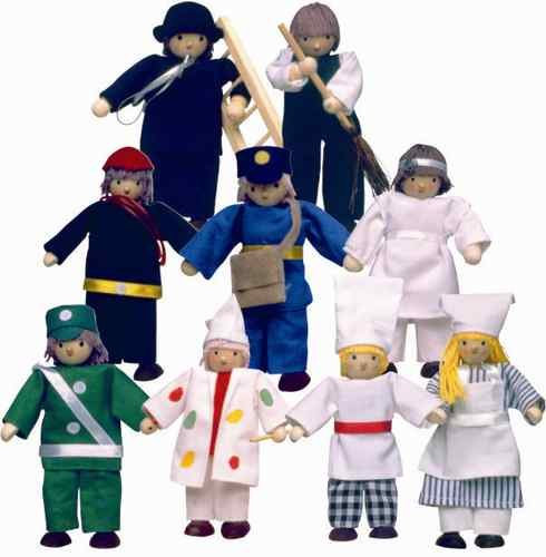 ORGINAL Winzling BIEGEPUPPEN Berufe 9er SET