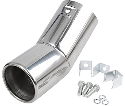 sourcing map Tubo Cola De Escape Curvado 60Mm 1Pc Para Coche