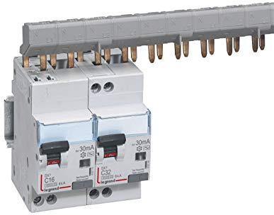 410713 Legrand Disjoncteur différentiel 16A type AC 30mA - DX³4500 1P+N