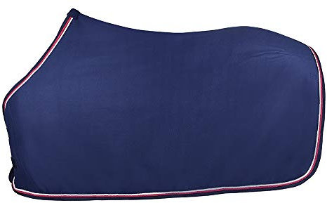 PFIFF 101496 Pferde Polarfleece Decke Pauline, Fleecedecke Pferdedecke, Blau / Pink 125