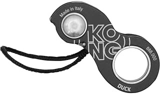 Kong. Duck. Bloccante Ultra-Compatto. Ideale per Arrampicata, Alpinismo, Speleologia e Soccorso su Fune. Per Corde 8-13mm. Prodotto in Italia. Certificazioni: EN 567 e UIAA 126. Peso 70 grammi. Nero