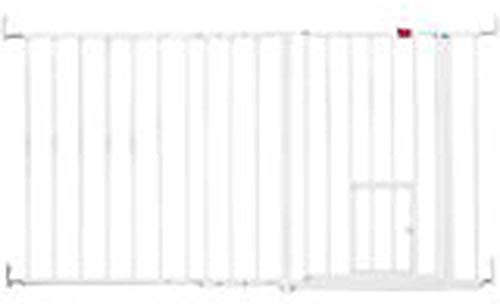 Carlson 76 Inch Wide Flexi Configurable Walk Through Pet Gate,Off-white