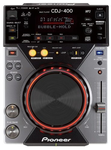 Pioneer CDJ-400 Digitales CD-Deck mit MP3 und USB Audio/USB-Steuerung, schwarz