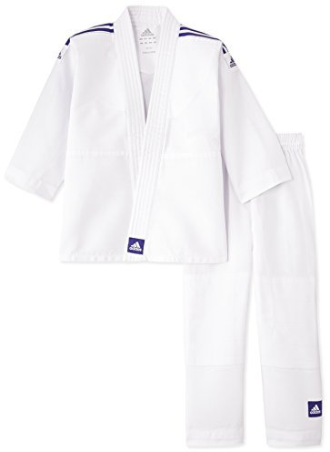 adidas Kimono Judo Anzug ADIJ180, elastische Hose, ohne Gürtel weiß weiß 150/160