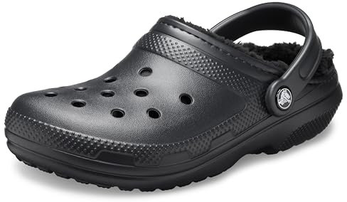 Crocs Unisex Erwachsene Classic Lined Clog Clog, Black/Black, 36/37 EU